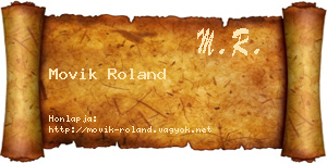 Movik Roland névjegykártya